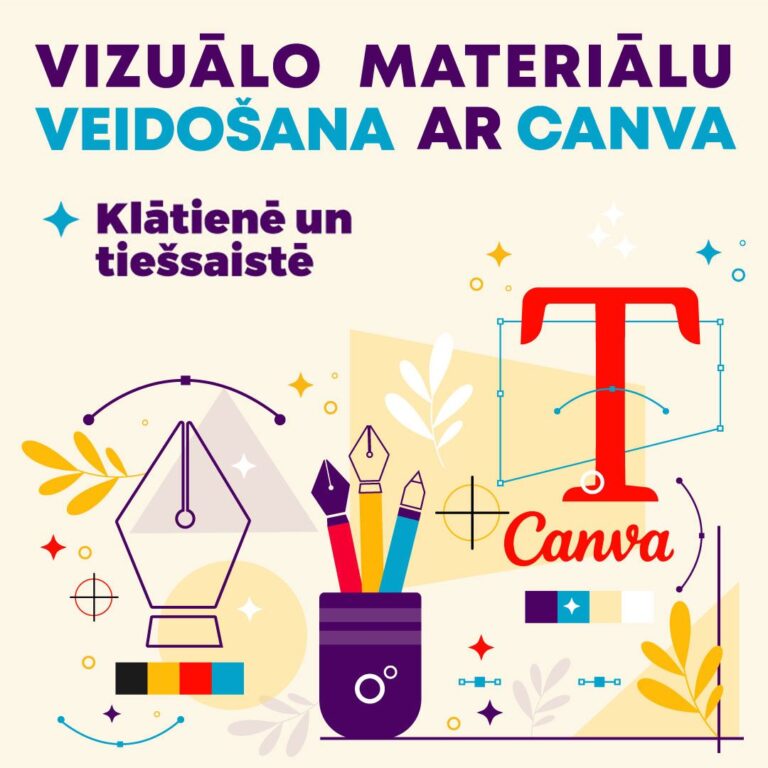 Ventspils Digitālais centrs aicina bez maksas apgūt tiešsaistes rīku Canva