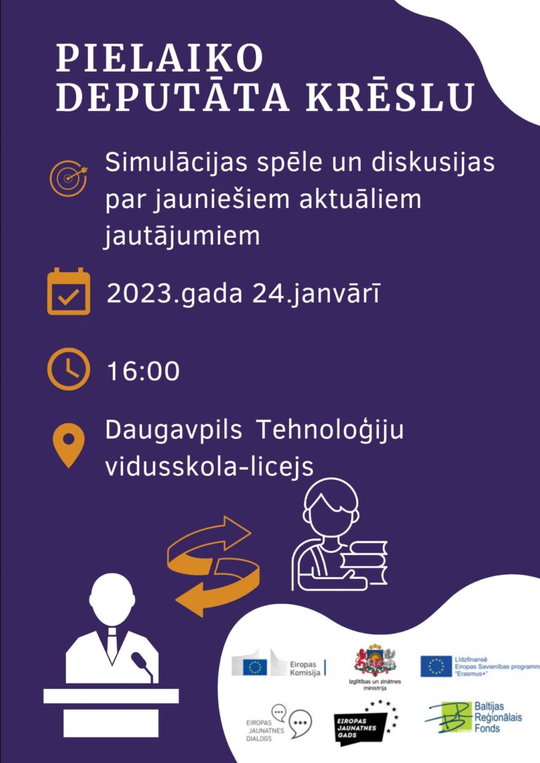 Pasākums “Pielaiko deputāta krēslu”