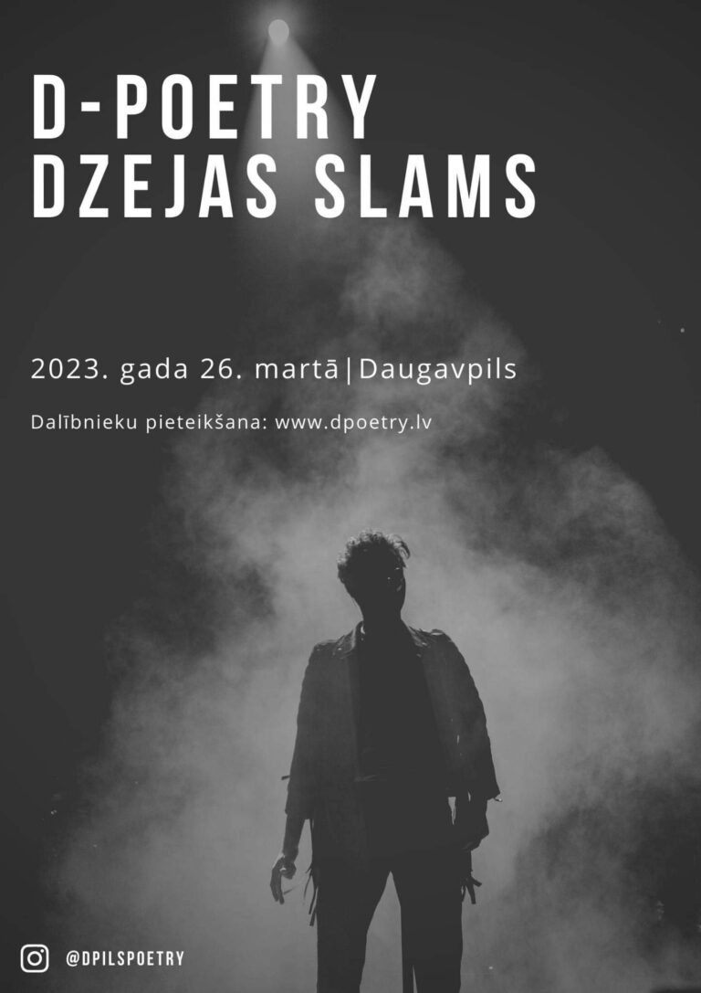 Daugavpilī notiks D-POETRY DZEJAS SLAMS