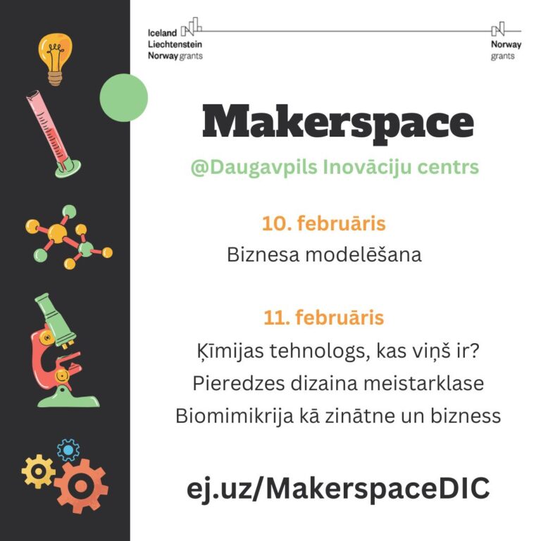 Daugavpils Inovāciju centrs aicina jauniešus pieteikties Makerspace nodarbībām