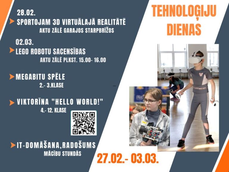 Tehnoloģiju dienas Daugavpils Tehnoloģiju vidusskolā-licejā