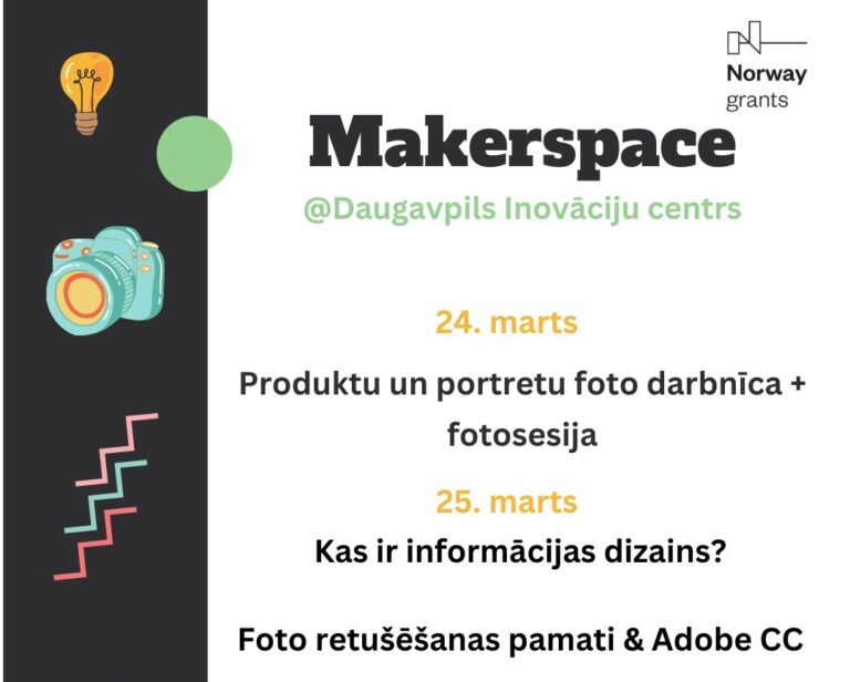 Makerspace – vieta, kur radoši darboties, pārbaudīt un izmēģināt savas idejas!