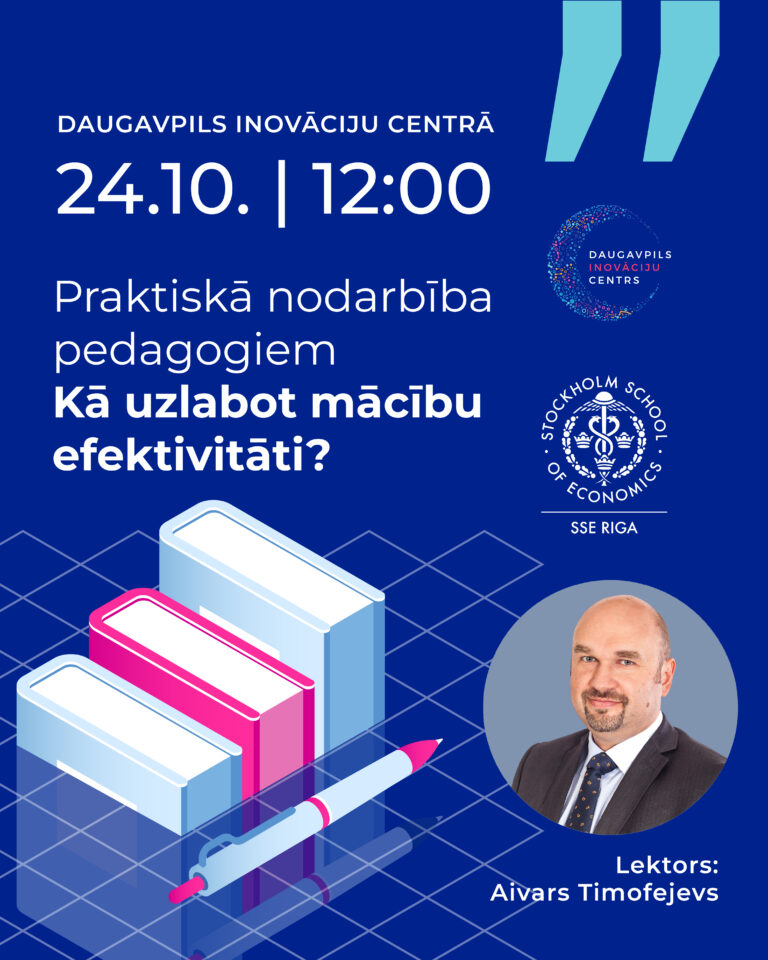 Notiks praktiskā nodarbība pedagogiem “Kā uzlabot mācību efektivitāti?”