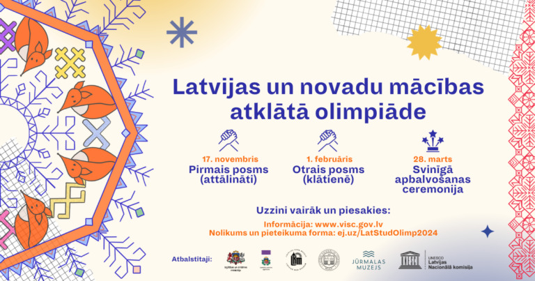 VISC aicina skolēnus piedalīties trešajā Latvijas un novadu mācības atklātajā olimpiādē