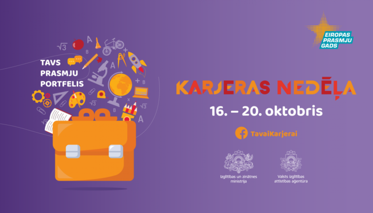 Karjeras nedēļas laikā jaunieši tiek aicināti papildināt savas prasmes!