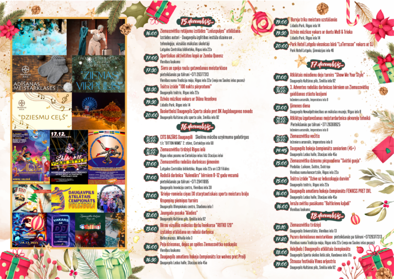 Ziemas prieki Daugavpilī no 15.-21.decembrim