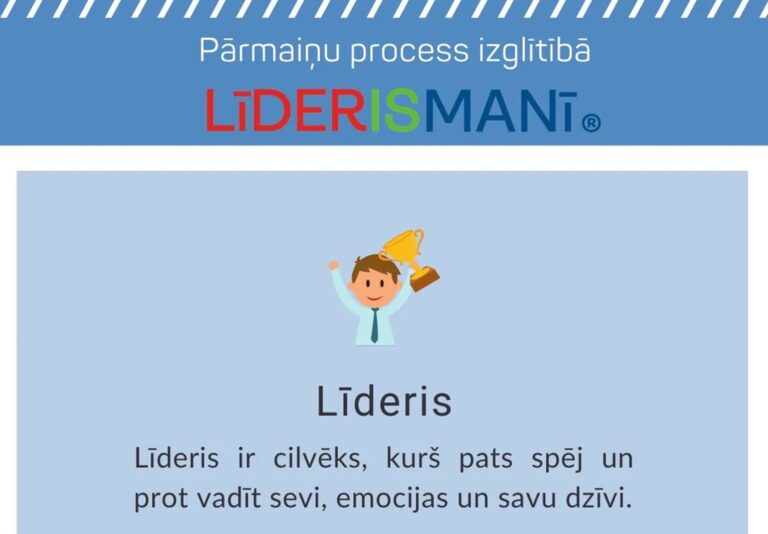Daugavpils Ķīmijas apkaimes pirmsskolas izglītības iestāde ievieš pārmaiņu procesu izglītībā “Līderis manī”