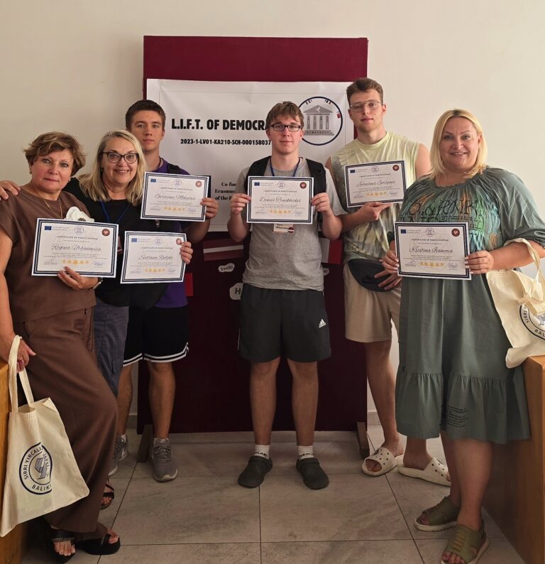 Erasmus+ projekta “LIFT of Democracy” mobilitāte Turcijā