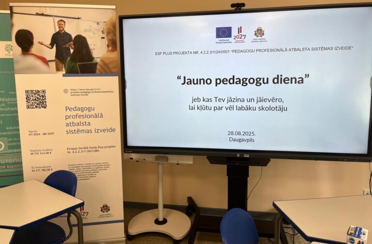 Jauno pedagogu diena Daugavpilī – solis pretim profesionālajai izaugsmei projekta “Pedagogu profesionālā atbalsta sistēmas izveide” ietvaros