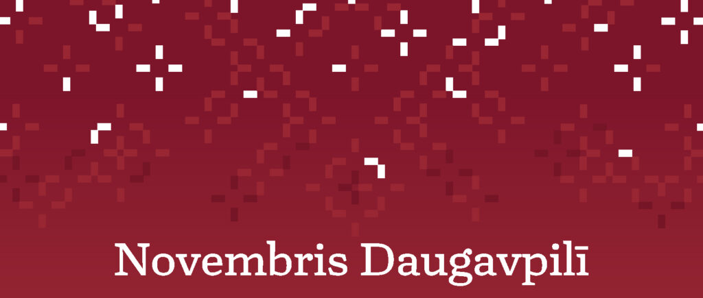 2025. gada Lāčplēša dienas un 18. novembra svētkiem veltīts grafisks elements