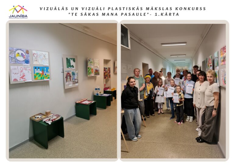 Noslēgusies vizuālās un vizuāli plastiskās mākslas konkursa „Te sākas mana pasaule” pirmā kārta